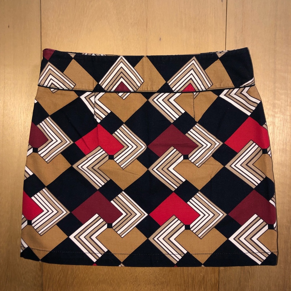 Loft Ann Taylor Funky Vintage Look Skirt 8 Petite EUC - Picture 2 of 8